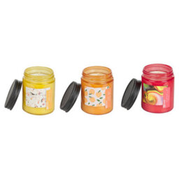 Beliani Set Of 3 Scented Candles Fruity Bloom Soy Wax Fruity Notes