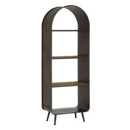 Orsina Industrial Design Tall Shelf Unit, Storage Wooden Bookshelf For Wall, Sturdy Industrial Design Shelf Unit - thumbnail 2