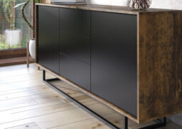 Loft Retro Industrial Sideboard Vintage Oak Tv Unit Cabinet Cupboard Tv Stand - thumbnail 6