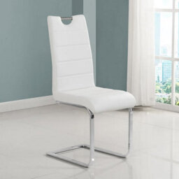 Furniture in Fashion Parini Extendable Melange High Gloss Dining Table 8 White Chairs - thumbnail 5