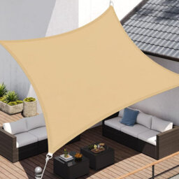 Beige Rectangular Shade Sail Uv Resistant - thumbnail 6