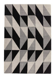 Grey Luxurious Modern Wool Chequered Geometric Handmade Rug For Living Room Bedroom & Dining Room-200Cm X 290Cm - thumbnail 7