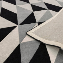 Grey Luxurious Modern Wool Chequered Geometric Handmade Rug For Living Room Bedroom & Dining Room-200Cm X 290Cm - thumbnail 6