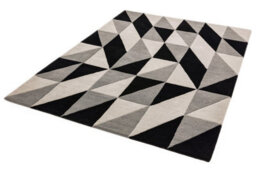 Grey Luxurious Modern Wool Chequered Geometric Handmade Rug For Living Room Bedroom & Dining Room-200Cm X 290Cm - thumbnail 4