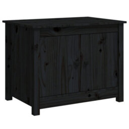Berkfield Coffee Table Black 71X49X55 Cm Solid Wood Pine - thumbnail 2