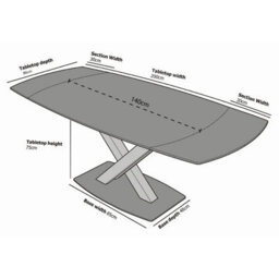 Interior Emporium Ie Nordic Rock Extendable Ceramic Dining Table (White) - With 4 Static Chairs (Black , Grey , Green , Teel) - thumbnail 3
