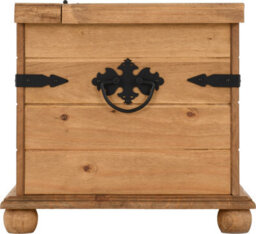 Seconique Corona Storage Ottoman Chest In Distressed Waxed Pine Finish - thumbnail 5
