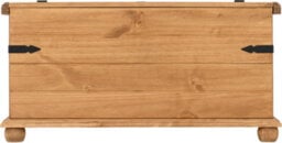 Seconique Corona Storage Ottoman Chest In Distressed Waxed Pine Finish - thumbnail 6