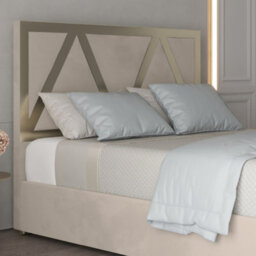 Alison Upholstered Soft Velvet Metal Cream Bed Frame - thumbnail 2