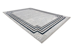 RugsX Modern Carpet Tuls Structural, Fringe 51242 Frame Ivory / Blue 200X290 Cm - thumbnail 3