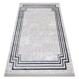 RugsX Modern Carpet Tuls Structural, Fringe 51242 Frame Ivory / Blue 200X290 Cm - thumbnail 1