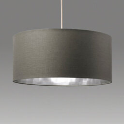 K Living Large Modern Cylinder Ceiling Pendant/table Lampshade Drum Light In Grey - thumbnail 2