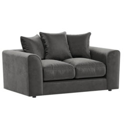 Furnishings For Less UK Brooklyn Plush Velvet Fibre Fabric Sofa Set 3 And 2 Seater Sofa Grey - thumbnail 4