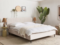 Beliani Bed Velvet Brin 160 X 200 Cm (Eu King Size) Beige - thumbnail 2
