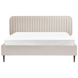 Beliani Bed Velvet Brin 160 X 200 Cm (Eu King Size) Beige - thumbnail 5
