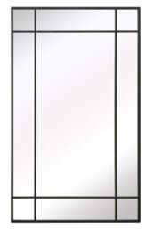 "Mirroroutlet - The Genestra - Black Contemporary Wall & Leaner Garden Mirror 71""x 43"" (180 X 110 Cm)" - thumbnail 3