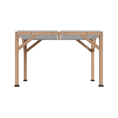 Yardistry Direct UK Meridian 13 X 11 (4M X 3.4M) Wood Pergola With Louvered Roof - image 1