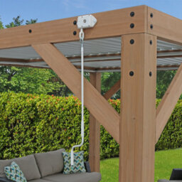Yardistry Direct UK Meridian 13 X 11 (4M X 3.4M) Wood Pergola With Louvered Roof - thumbnail 8