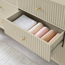 Melody Maison Large 6 Drawer Chest Of Drawers - Hales Taupe Range - thumbnail 5