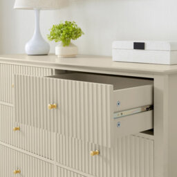 Melody Maison Large 6 Drawer Chest Of Drawers - Hales Taupe Range - thumbnail 4