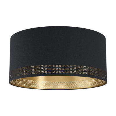 Elegant Black And Gold Wall Flush Ceiling Light With E27 Bulb Socket - image 1
