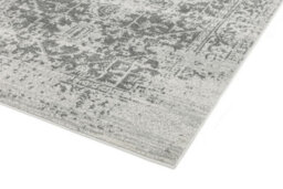 Grey Traditional Easy To Clean Floral Rug For Dining Room-160Cm X 230Cm - thumbnail 2