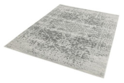 Grey Traditional Easy To Clean Floral Rug For Dining Room-160Cm X 230Cm - thumbnail 4
