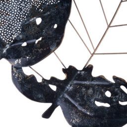 Beliani Multicolour Hand-Crafted Metal Leaf Wall Art - Square Iron Frame, Vertical Contemporary Sculpture (W50 X D4 X H50Cm) - thumbnail 6