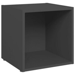 Berkfield Tv Cabinets 2 Pcs Grey 37X35X37 Cm Engineered Wood - thumbnail 3