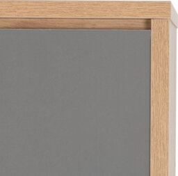 Seconique Seville 4 Door 2 Drawer Wardrobe Grey High Gloss And Light Oak Effect Veneer - thumbnail 8
