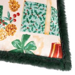 Furn. All Wrapped Up Velvet Faux Fur Polyester Filled Cushion - thumbnail 5