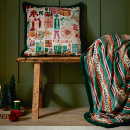 Furn. All Wrapped Up Velvet Faux Fur Polyester Filled Cushion - thumbnail 6