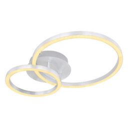 Luminosa Lighting Luminosa Reggy Integrated Led Semi Flush Ceiling Light Aluminium Brushed 2X Led 3000K