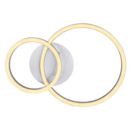 Luminosa Lighting Luminosa Reggy Integrated Led Semi Flush Ceiling Light Aluminium Brushed 2X Led 3000K - thumbnail 4