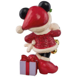 Xample Disney Jim Shore Minnie Mouse 17 Inch Statue With Jingle Bell, Santa Hat, Festive Christmas Decoration - thumbnail 3