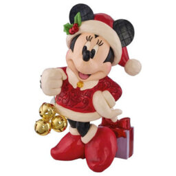 Xample Disney Jim Shore Minnie Mouse 17 Inch Statue With Jingle Bell, Santa Hat, Festive Christmas Decoration - thumbnail 2
