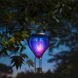 Smart Solar Twilight Metal & Plastic Solar-Powered Outdoor Integrated Led Medium Balloon Hanging Lantern - thumbnail 3