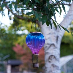 Smart Solar Twilight Metal & Plastic Solar-Powered Outdoor Integrated Led Medium Balloon Hanging Lantern - thumbnail 2