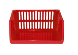 6 Tier Multi-Purpose Plastic Stacking Storage Basket Stackable Shelves Vege Fruit Food Stationary Organize Rack Stand Red 35Cm - thumbnail 2