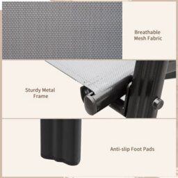 Outsunny Set Of 4 Garden Dining Chair Set Outdoor W/ High Back, Dark Grey - thumbnail 6