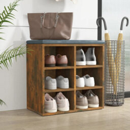 Berkfield Stylish Shoe Cabinet Smoked Oak 52.5X30X50 Cm - thumbnail 8