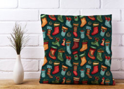 Warren Reed Designer Christmas Stockings Cushions 60Cm X 60Cm - thumbnail 2
