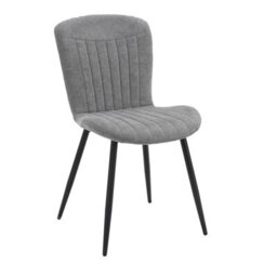 Fwstyle Monaco Grey Sintered Stone 5 Piece Dining Table Set With 4 Grey Waterfall Clamshell Dining Chairs - thumbnail 3