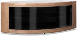 "Homeology Pangea Black Oak Curved Tru-Corner Beam-Thru Doors Up To 50"" Tv Cabinet" - thumbnail 8