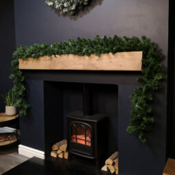 Samuel Alexander 270Cm (9Ft) Indoor Plain Green Colorado Christmas Garland - thumbnail 3