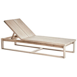 Beliani Set Of 2 Sun Loungers With Cushions Azzanello Acacia Wood Off-White - thumbnail 6