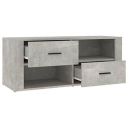 Berkfield Classic Tv Cabinet Concrete Grey 100X35X40 Cm Engineered Wood - thumbnail 7