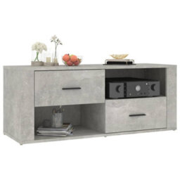 Berkfield Classic Tv Cabinet Concrete Grey 100X35X40 Cm Engineered Wood - thumbnail 4