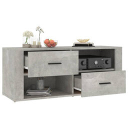Berkfield Classic Tv Cabinet Concrete Grey 100X35X40 Cm Engineered Wood - thumbnail 5