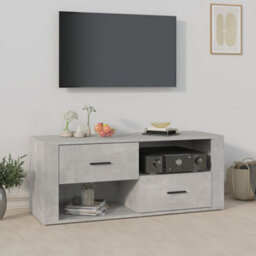 Berkfield Classic Tv Cabinet Concrete Grey 100X35X40 Cm Engineered Wood - thumbnail 2